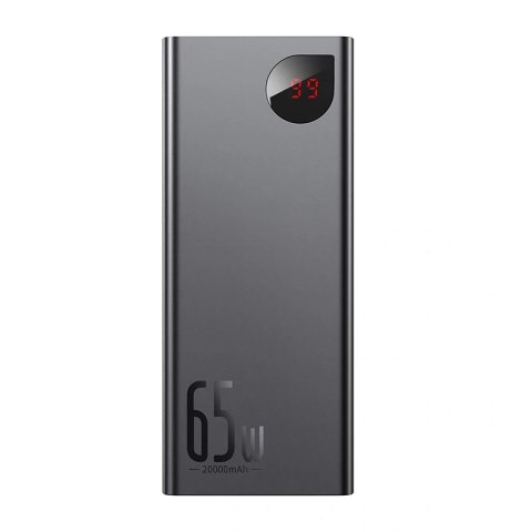 Powerbank Baseus Adaman Metal 20000mAh, PD, QC 3.0, 65W, 2xUSB + USB-C + micro USB, (czarny)