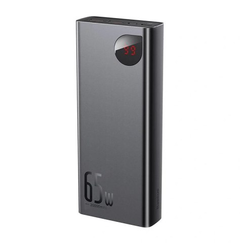 Powerbank Baseus Adaman Metal 20000mAh, PD, QC 3.0, 65W, 2xUSB + USB-C + micro USB, (czarny)