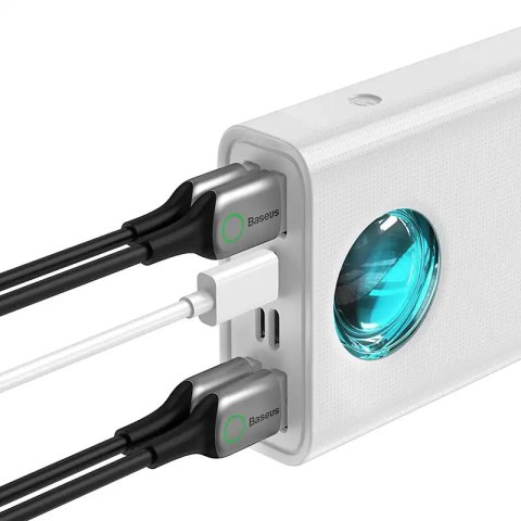 Powerbank Baseus Amblight 30000mAh, 4xUSB, USB-C, 65W (biały)