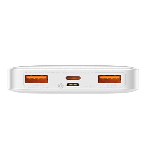 Powerbank Baseus Bipow 10000mAh, 2xUSB, USB-C, 20W (biały)
