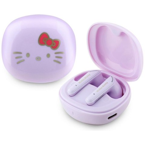 Hello Kitty O Glossy Finish - Słuchawki TWS + etui ładujące (fioletowy) Hello Kitty O Glossy Finish - Słuchawki TWS + etui ładujące (fioletowy)