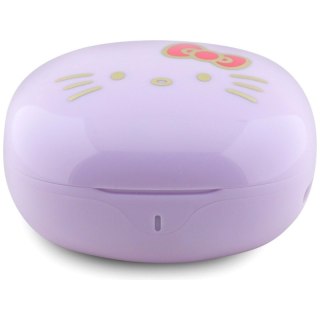 Hello Kitty O Glossy Finish - Słuchawki TWS + etui ładujące (fioletowy)