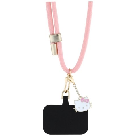 Hello Kitty Patch & Kitty Head Charm - Uniwersalny pasek / smyczka do telefonu (różowy) Hello Kitty Patch & Kitty Head Charm - Uniwersalny pasek / smyczka do telefonu (różowy)