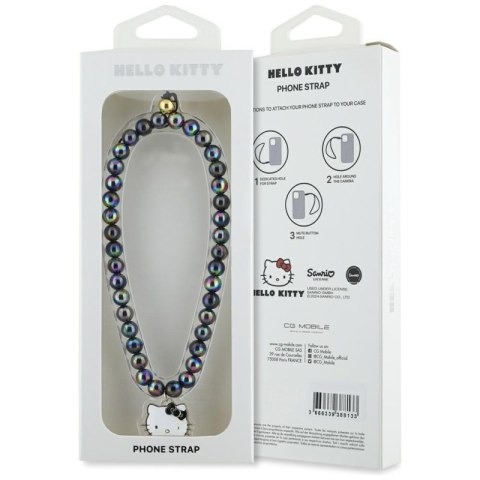Hello Kitty Pearls Kitty Head - Zawieszka do telefonu (czarny) Hello Kitty Pearls Kitty Head - Zawieszka do telefonu (czarny)
