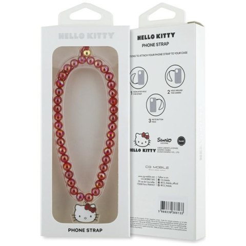Hello Kitty Pearls Kitty Head - Zawieszka do telefonu (czerwony) Hello Kitty Pearls Kitty Head - Zawieszka do telefonu (czerwony)