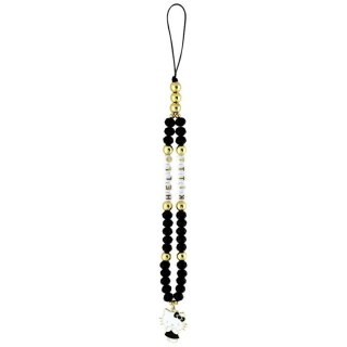 Hello Kitty Pearls and Beads Kitty Charm - Zawieszka do telefonu (czarny)