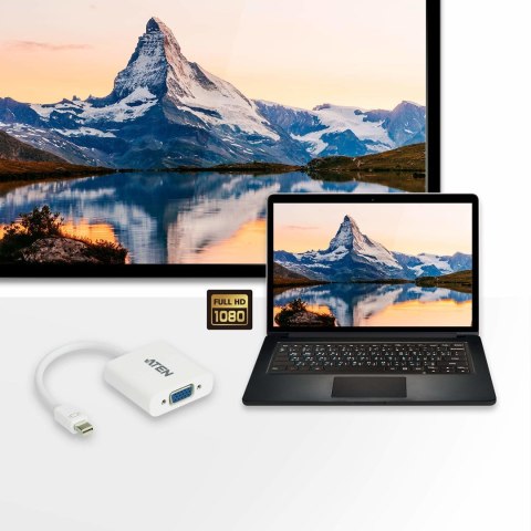 ATEN VC920-AT adapter kablowy Mini DisplayPort VGA (D-Sub) Biały ATEN VC920-AT adapter kablowy Mini DisplayPort VGA (D-Sub) Biały
