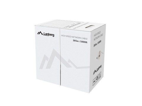 Kabel sieciowy Lanberg LCU5-12CU-0305-S (UTP; 305m; kat. 5e; kolor szary) Kabel sieciowy Lanberg LCU5-12CU-0305-S (UTP; 305m; kat. 5e; kolor szary)