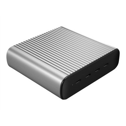 HYPER 245W GaN Desktop Charger Laptop, Smartfon, Tablet Czarny, Srebrny Prąd przemienny, Bateria Szybkie ładowanie Wewnętrzna HYPER 245W GaN Desktop Charger Laptop, Smartfon, Tablet Czarny, Srebrny Prąd przemienny, Bateria Szybkie ładowanie Wewnętrzna