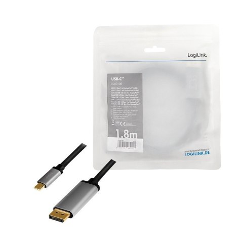 Kabel USB-C do DP, 4K 60Hz aluminiowy 1.8m Kabel USB-C do DP, 4K 60Hz aluminiowy 1.8m
