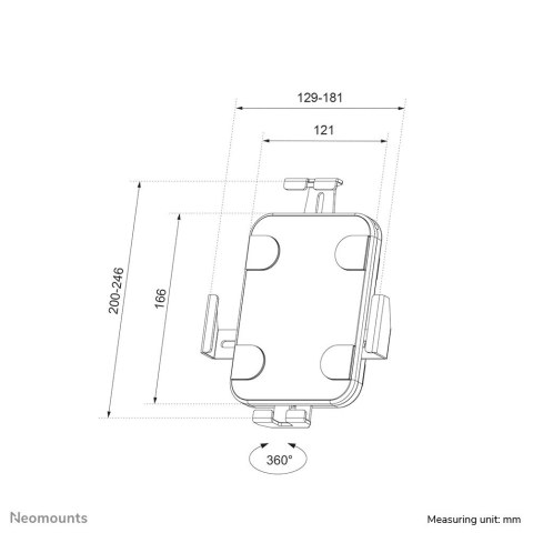 TABLET ACC WALL MOUNT HOLDER/WL15-625WH1 NEOMOUNTS