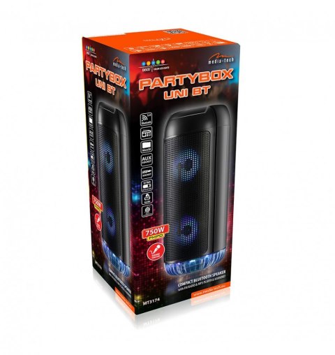 Głośnik bezprzewodowy PartyBox UNI z mikrofonem funkcją karaoke Bluetooth 5.0 MT3174 Głośnik bezprzewodowy PartyBox UNI z mikrofonem funkcją karaoke Bluetooth 5.0 MT3174