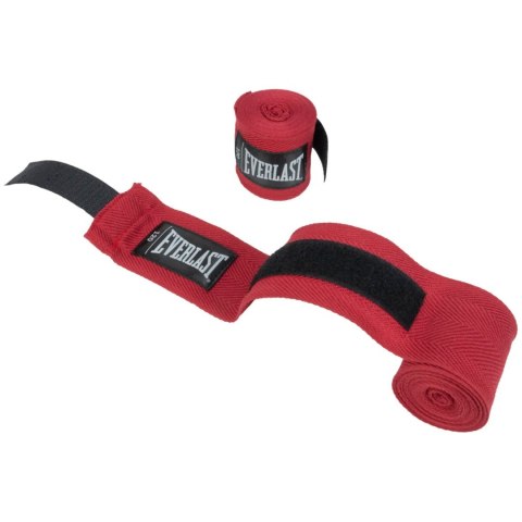 Owijki Taśmy Bandaże Bokserskie Czerwone Oddychające Solidne EVERLAST 305cm Owijki Taśmy Bandaże Bokserskie Czerwone Oddychające Solidne EVERLAST 305cm
