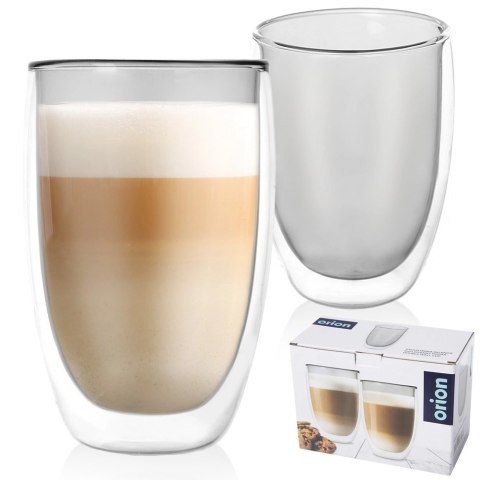 Szklanki termiczne z podwójną ścianką do kawy latte DOUBLE 460 ml 2 szt. Szklanki termiczne z podwójną ścianką do kawy latte DOUBLE 460 ml 2 szt.