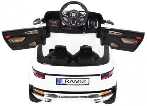 Autko Rapid Racer elektryczne dla dzieci Biały + Pilot + Wolny Start + EVA + MP3 LED Autko Rapid Racer elektryczne dla dzieci Biały + Pilot + Wolny Start + EVA + MP3 LED