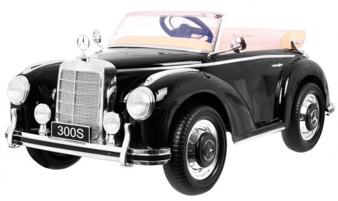 Mercedes Benz 300S Retro dla dzieci Lakier Czarny + Pilot + EVA + Wolny Start + LED MP3 Mercedes Benz 300S Retro dla dzieci Lakier Czarny + Pilot + EVA + Wolny Start + LED MP3