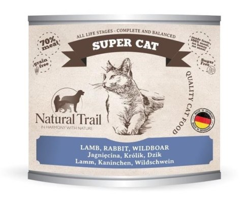 NATURAL TRAIL Cat Super Lamb,Rabbit,Wildboar 200g NATURAL TRAIL Cat Super Lamb,Rabbit,Wildboar 200g