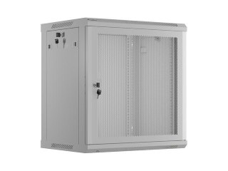 Szafa instalacyjna RACK wisząca 19" 12U 600X450 szara drzwi perforowane Lanberg (flat pack)