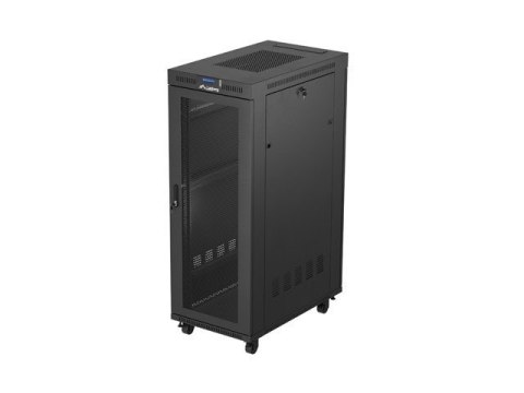 Szafa instalacyjna rack stojąca 19" 32U 600x1000 czarna drzwi perforowane LCD Lanberg (Flat Pack) Szafa instalacyjna rack stojąca 19" 32U 600x1000 czarna drzwi perforowane LCD Lanberg (Flat Pack)