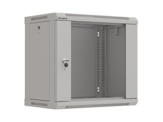 Szafa instalacyjna rack wisząca 19" 9U 540x350 szara drzwi przeszklone LANBERG (FLAT PACK)
