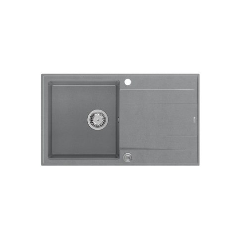 Zlewozmywak granitowy QUADRON EVAN 111 szary wpuszczany + syfon Push-2-Open Zlewozmywak granitowy QUADRON EVAN 111 szary wpuszczany + syfon Push-2-Open