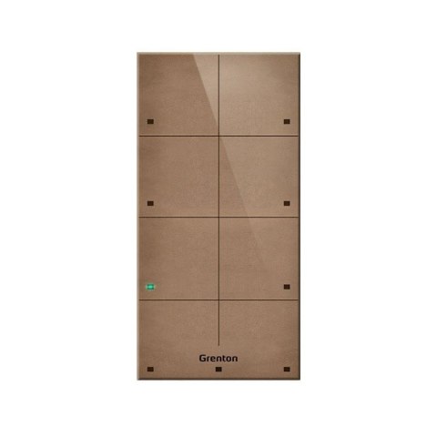 Grenton Panel dotykowy/ 8 pól dotykowych/ TF-Bus/ jasny, wykonany z naturalnej skóry front Grenton Panel dotykowy/ 8 pól dotykowych/ TF-Bus/ jasny, wykonany z naturalnej skóry front