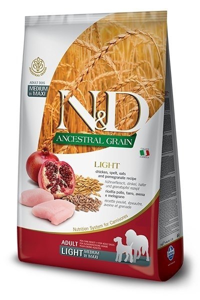FARMINA N&D Ancestral Grain Chicken & Pomegranate Light Medium & Maxi - sucha karma dla psa - 12kg FARMINA N&D Ancestral Grain Chicken & Pomegranate Light Medium & Maxi - sucha karma dla psa - 12kg