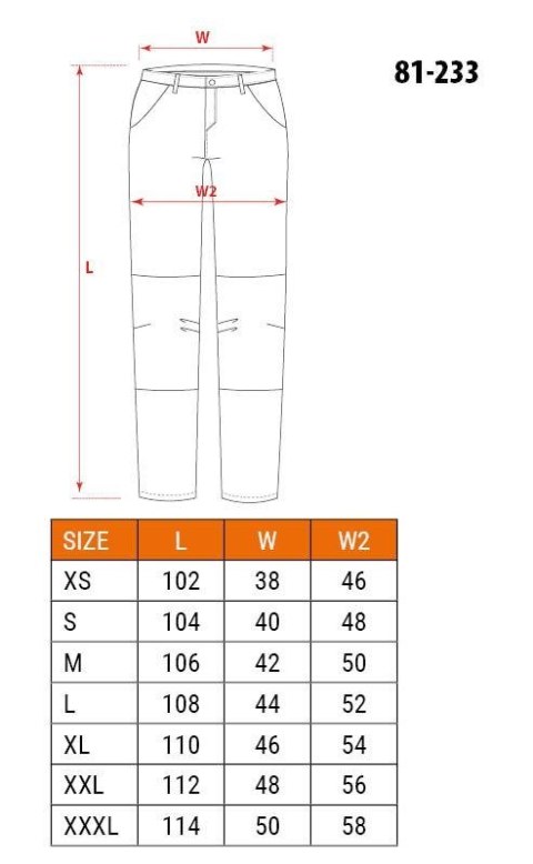 Spodnie robocze 5-kieszeniowe DENIM, czarne, rozmiar L Spodnie robocze 5-kieszeniowe DENIM, czarne, rozmiar L
