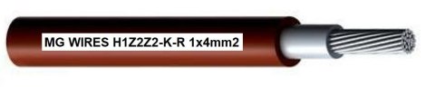 Przewód fotowoltaiczny // MG Wires // 1x4mm2, 0,6/1kV czerwony H1Z2Z2-K-R-4mm2 RD, szpula 500m Przewód fotowoltaiczny // MG Wires // 1x4mm2, 0,6/1kV czerwony H1Z2Z2-K-R-4mm2 RD, szpula 500m