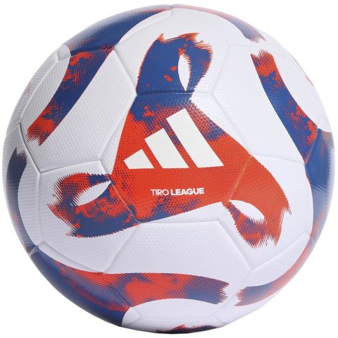 Piłka nożna adidas Tiro League TSBE biało-niebiesko-czerwona HT2422 5 Piłka nożna adidas Tiro League TSBE biało-niebiesko-czerwona HT2422 5