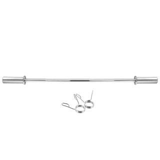Gryf prosty olimpijski 7,9kg/1200mm + zaciski sprężynowe HMS GOP120