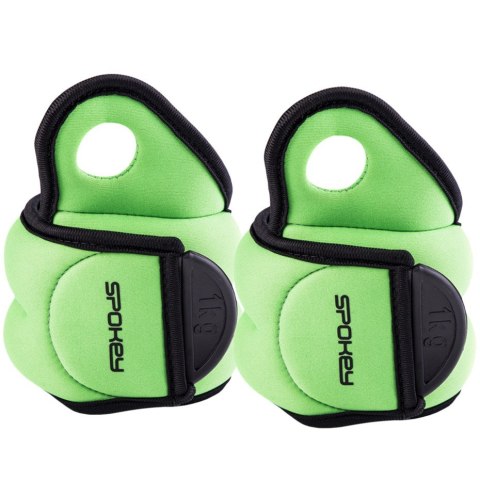 Obciążenia na ręce Spokey Com Form IV 2x1kg zielone 920911 Obciążenia na ręce Spokey Com Form IV 2x1kg zielone 920911