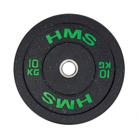 Talerz olimpijski Bumper 10 kg Zielony HMS HTBR10 Talerz olimpijski Bumper 10 kg Zielony HMS HTBR10