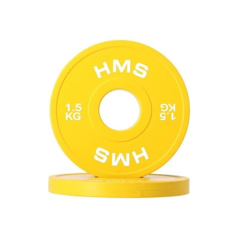 Talerz olimpijski Bumper 2x1.5kg Żółty HMS CBRS15 Talerz olimpijski Bumper 2x1.5kg Żółty HMS CBRS15