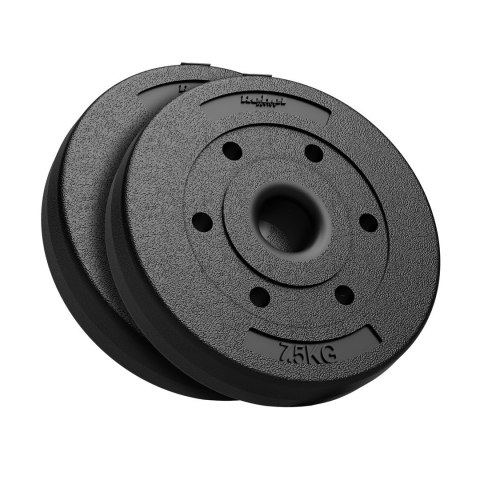Zestaw obciążeń bitumicznych 2x7.5kg, otwór 51mm - do sztang olimpijskich, REBEL ACTIVE Zestaw obciążeń bitumicznych 2x7.5kg, otwór 51mm - do sztang olimpijskich, REBEL ACTIVE