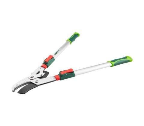 Sekator do gałęzi kowadełkowy teleskopowy 670 mm, średnica cięcia 45 mm, uchwyty aluminiowe Verto Sekator do gałęzi kowadełkowy teleskopowy 670 mm, średnica cięcia 45 mm, uchwyty aluminiowe Verto