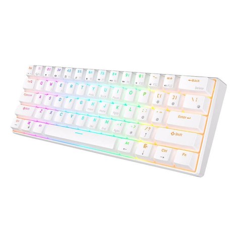 Klawiatura mechaniczna Royal Kludge RK61 RGB, brown switch (biała) Klawiatura mechaniczna Royal Kludge RK61 RGB, brown switch (biała)