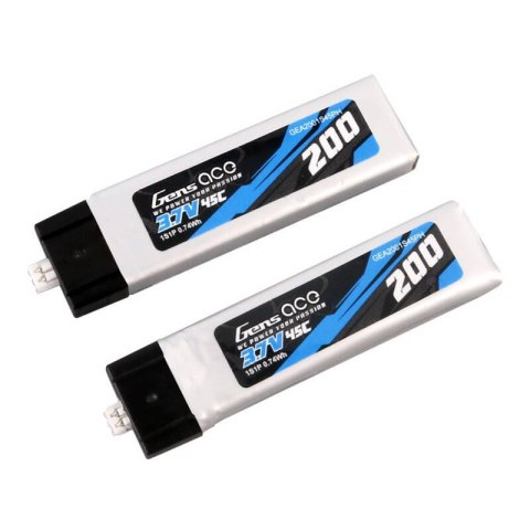 Akumulator Gens ace 200mAh 3.7V 45C 1S1P Lipo (2 szt.) Akumulator Gens ace 200mAh 3.7V 45C 1S1P Lipo (2 szt.)