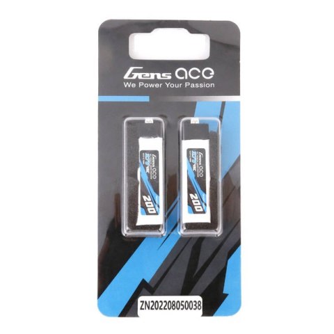 Akumulator Gens ace 200mAh 3.7V 45C 1S1P Lipo (2 szt.) Akumulator Gens ace 200mAh 3.7V 45C 1S1P Lipo (2 szt.)