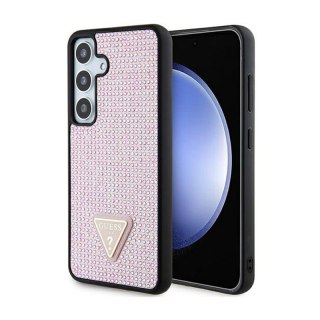 Guess Rhinestone Triangle - Etui Samsung Galaxy S24 (różowy)