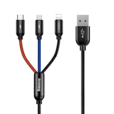 BASEUS KABEL USB 3W1 USB-C / LIGHTNING / MICRO 3A BASEUS KABEL USB 3W1 USB-C / LIGHTNING / MICRO 3A