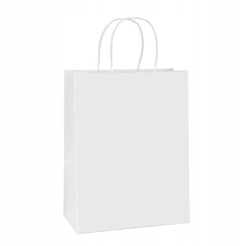 BSTech Torba Papierowa z rączką biała 320x110x250 25 szt 120 gsm BSTech Torba Papierowa z rączką biała 320x110x250 25 szt 120 gsm