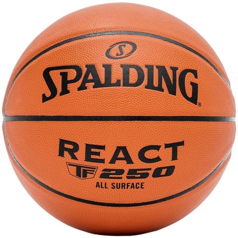 Piłka koszykowa Spalding React TF-250 rozm. 5 brązowa 76803Z 5 Piłka koszykowa Spalding React TF-250 rozm. 5 brązowa 76803Z 5