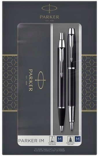 Parker 2093215 zestaw piór Czarny, Srebrny 2 szt.