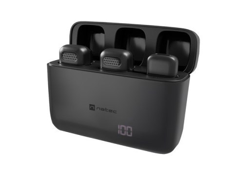 Mikrofon Natec HOPPER krawatowy bezprzewodowy USB-C (2szt.) Mikrofon Natec HOPPER krawatowy bezprzewodowy USB-C (2szt.)