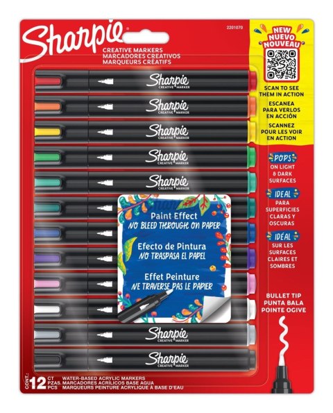 Sharpie 2201070 marker 12 szt. Końcówka pociskowa Sharpie 2201070 marker 12 szt. Końcówka pociskowa