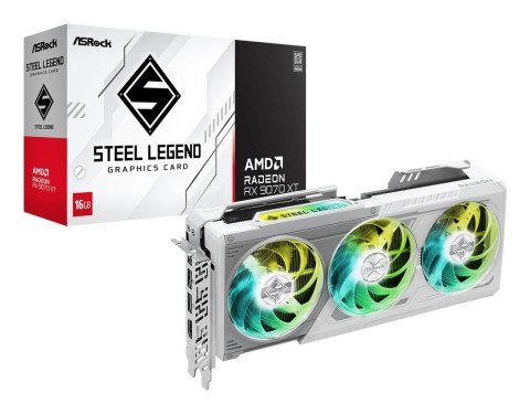 Karta graficzna ASRock Radeon RX 9070 XT Steel Legend 16GB Karta graficzna ASRock Radeon RX 9070 XT Steel Legend 16GB